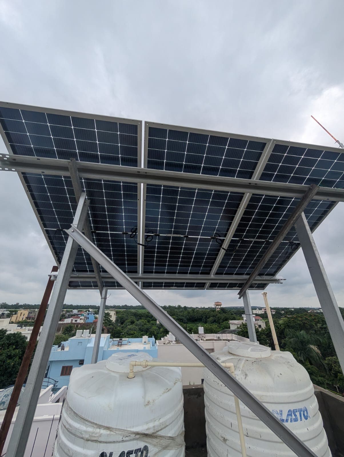 High-rise rooftop solar structure by Suryam Tech
